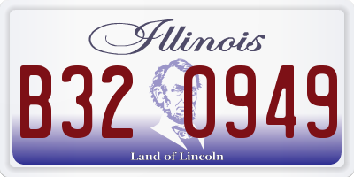IL license plate B320949