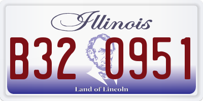 IL license plate B320951