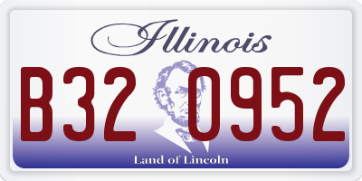 IL license plate B320952