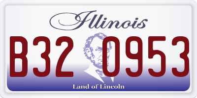IL license plate B320953