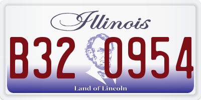 IL license plate B320954