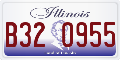 IL license plate B320955