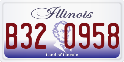 IL license plate B320958