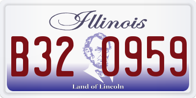 IL license plate B320959