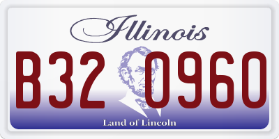 IL license plate B320960