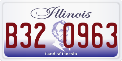 IL license plate B320963