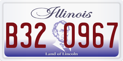 IL license plate B320967