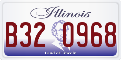 IL license plate B320968
