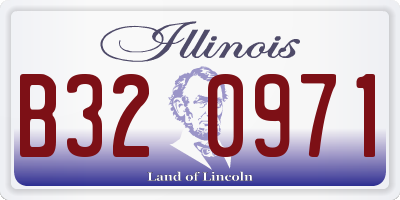 IL license plate B320971