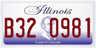 IL license plate B320981
