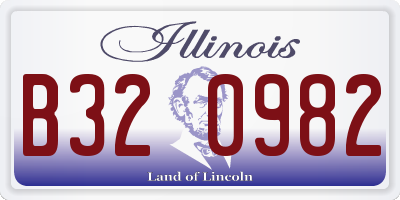 IL license plate B320982