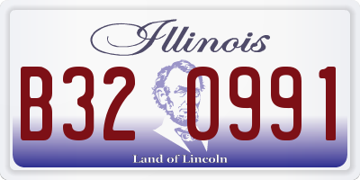 IL license plate B320991