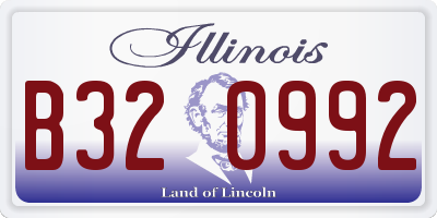 IL license plate B320992