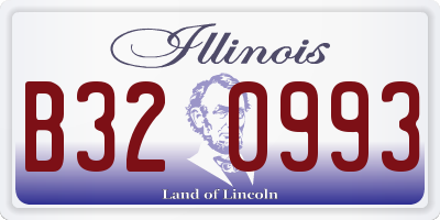 IL license plate B320993