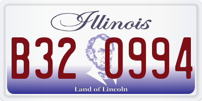 IL license plate B320994