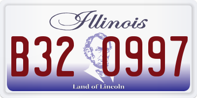 IL license plate B320997