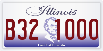 IL license plate B321000