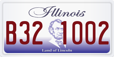 IL license plate B321002