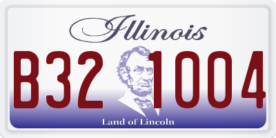 IL license plate B321004
