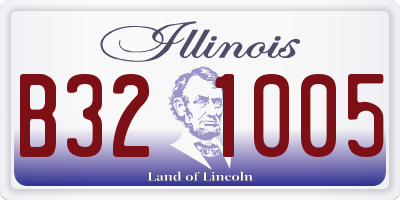 IL license plate B321005