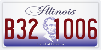 IL license plate B321006