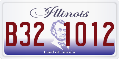 IL license plate B321012