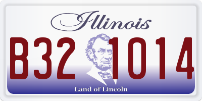 IL license plate B321014