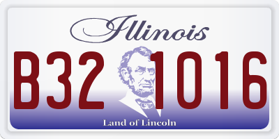 IL license plate B321016
