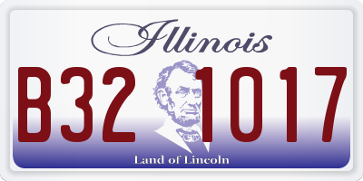 IL license plate B321017