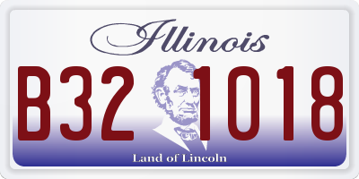 IL license plate B321018