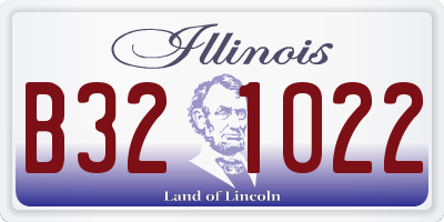IL license plate B321022