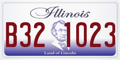 IL license plate B321023