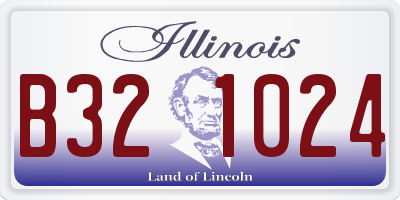 IL license plate B321024