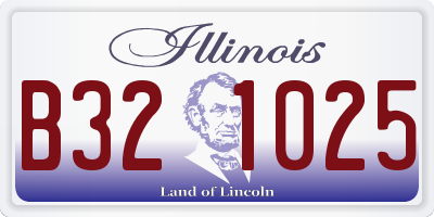 IL license plate B321025