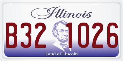 IL license plate B321026