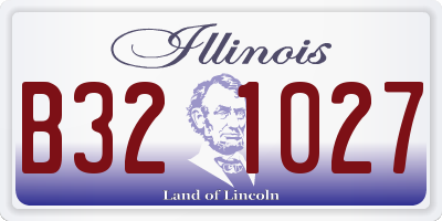 IL license plate B321027