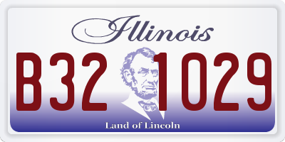 IL license plate B321029