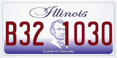 IL license plate B321030
