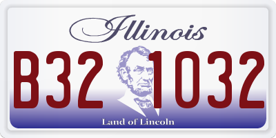 IL license plate B321032