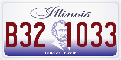 IL license plate B321033