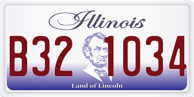 IL license plate B321034