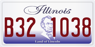 IL license plate B321038