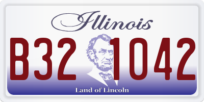 IL license plate B321042