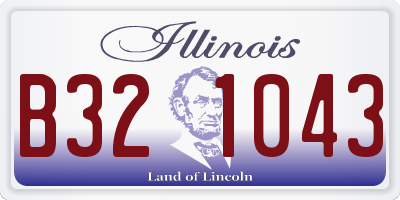 IL license plate B321043