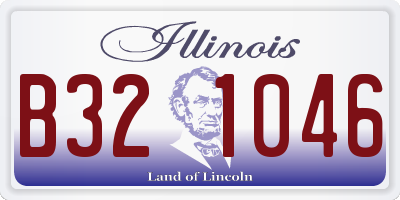 IL license plate B321046