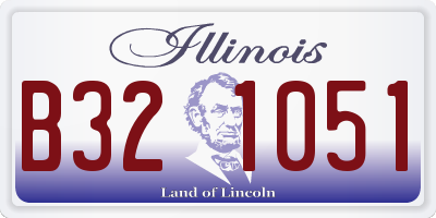 IL license plate B321051