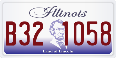 IL license plate B321058