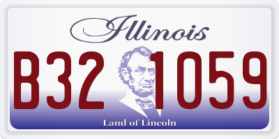 IL license plate B321059