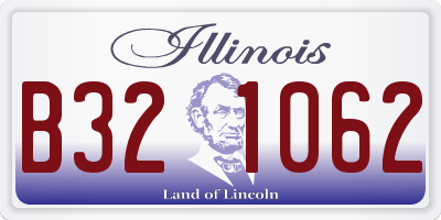 IL license plate B321062
