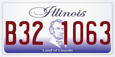 IL license plate B321063